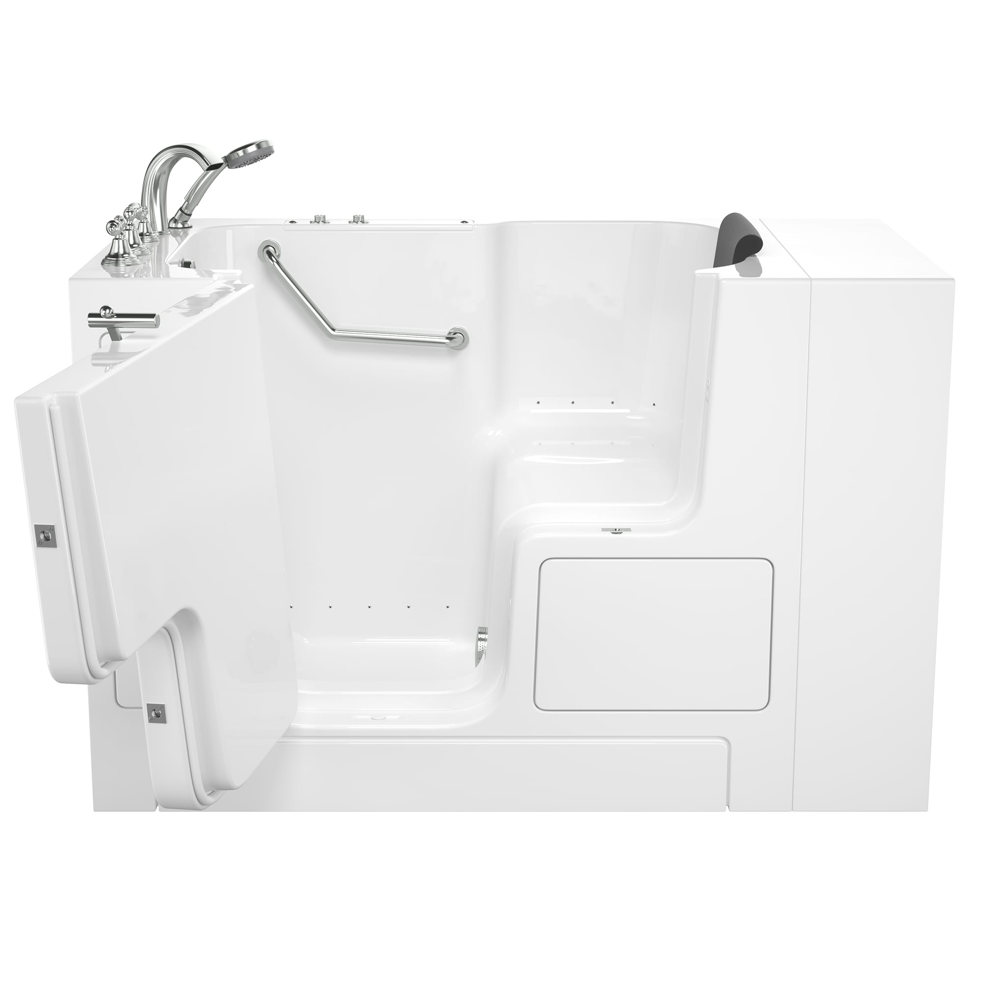 Gelcoat Premium Series 32 x 52 -Inch Walk-in Tub With Air Spa System - Left-Hand Drain With Faucet